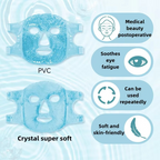 Reusable Hot and Cold Full-Face Gel Bead Therapy Mask with Eye Compress