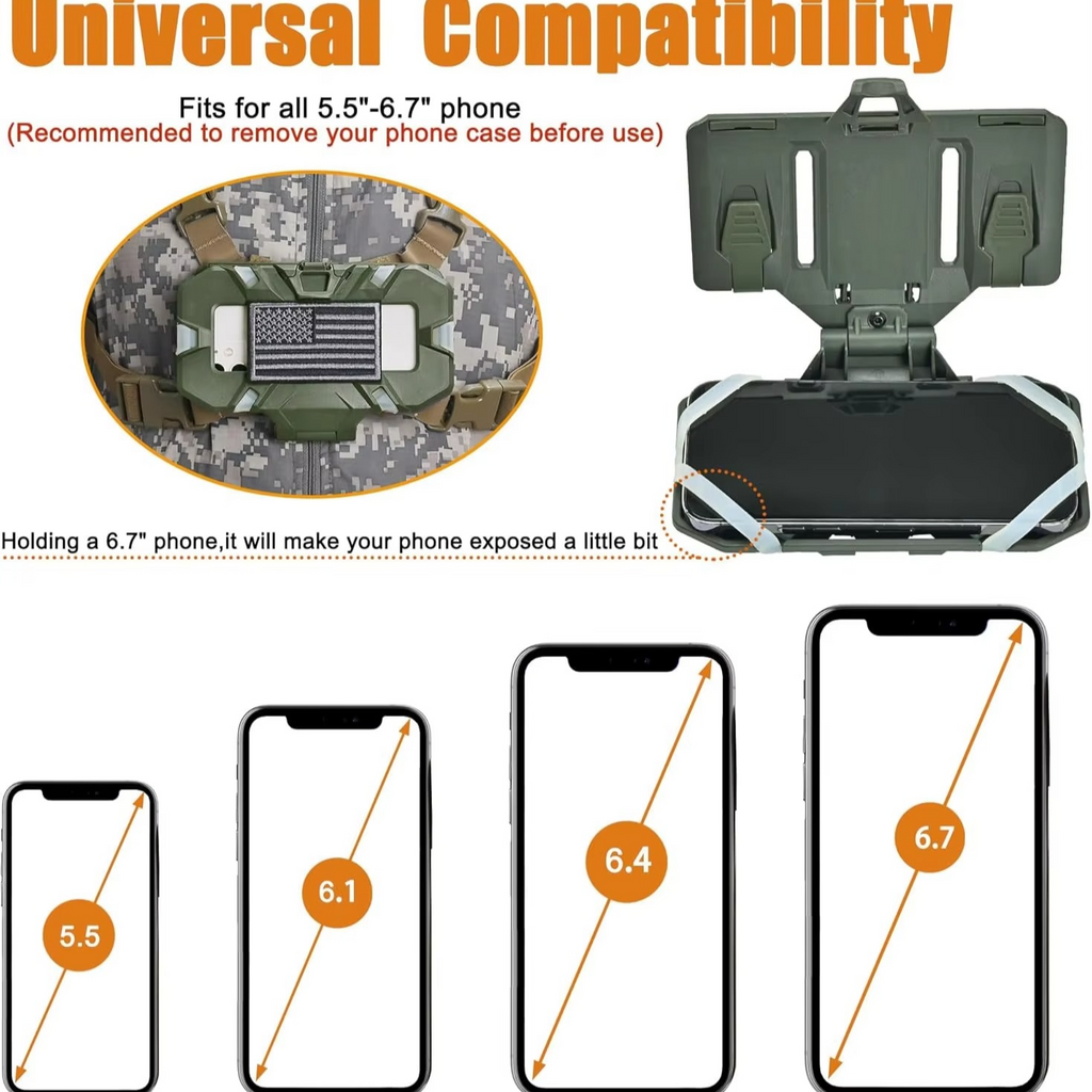 Tactical MOLLE Phone and Navigation Holder, 7 x 5 in