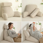 Ergonomic Back Cushion with Adjustable Headrest and Armrests