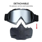 2-in-1 Ski Goggles and Mask with TPU Frame, PC Lens and Adjustable Strap