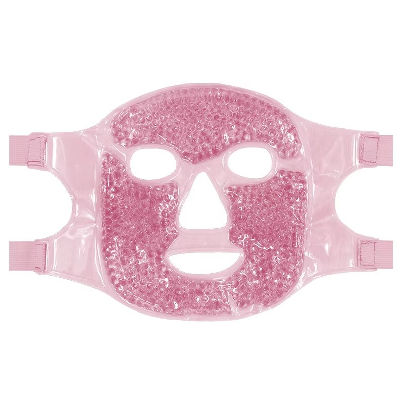 Reusable Hot and Cold Full-Face Gel Bead Therapy Mask with Eye Compress