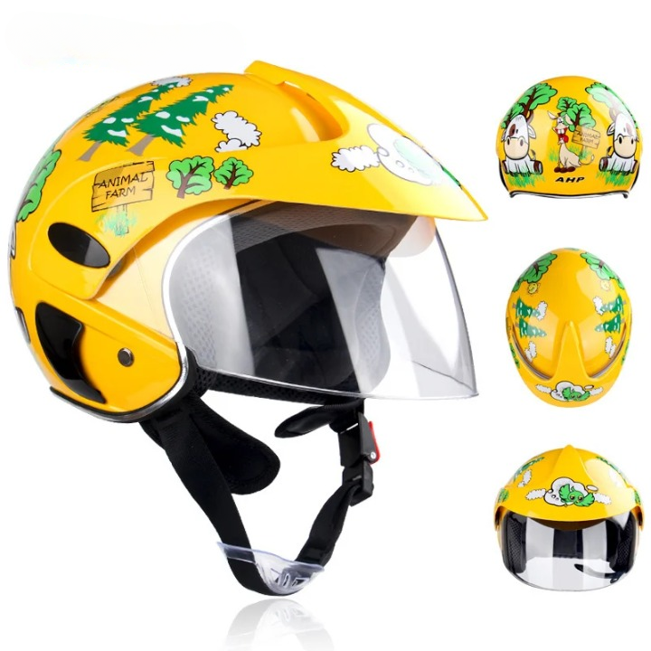 Kids’ Full-Face Motocross Helmet, Ages 3–9, ABS, 48–53 cm