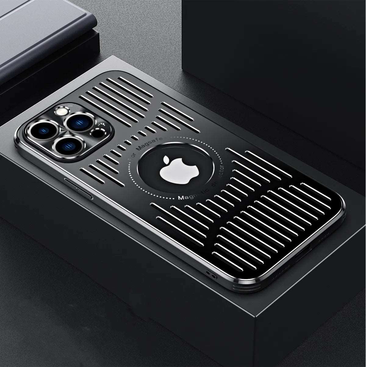 Metal MagSafe Case for iPhone 12–15 Series with Wireless Charging Support