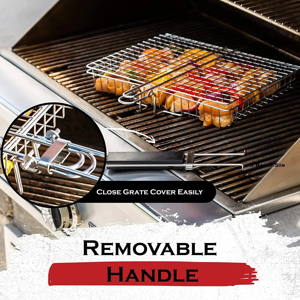 Collapsible Non-Stick Grill Basket for Meat, Fish & Vegetables