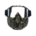 2-in-1 Ski Goggles and Mask with TPU Frame, PC Lens and Adjustable Strap