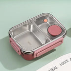 Insulated Stainless Steel Bento Lunch Box, Stackable, 18 × 12 × 12 cm