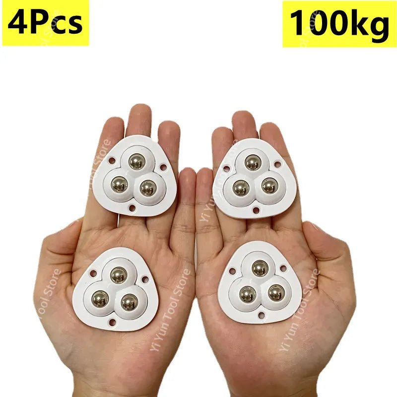 Self-Adhesive Swivel Furniture Wheels, 4-Piece Set, 100 kg Capacity