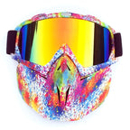 2-in-1 Ski Goggles and Mask with TPU Frame, PC Lens and Adjustable Strap