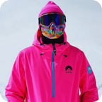 2-in-1 Ski Goggles and Mask with TPU Frame, PC Lens and Adjustable Strap