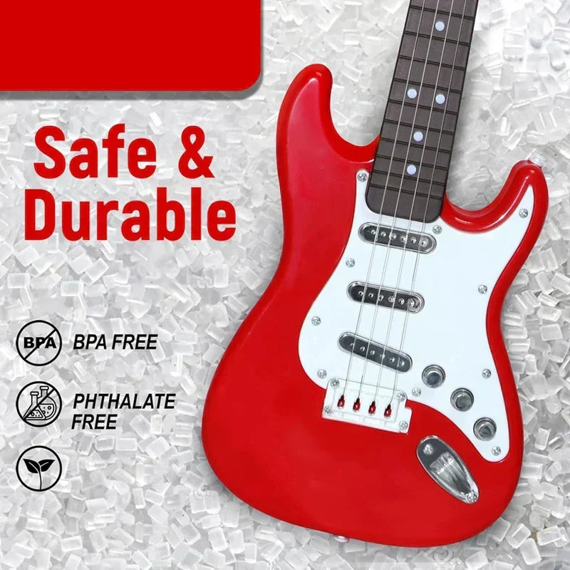 4-String Electric Guitar Toy for Kids, ABS Plastic, 43 x 15 x 4.2 cm