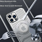 Metal MagSafe Case for iPhone 12–15 Series with Wireless Charging Support