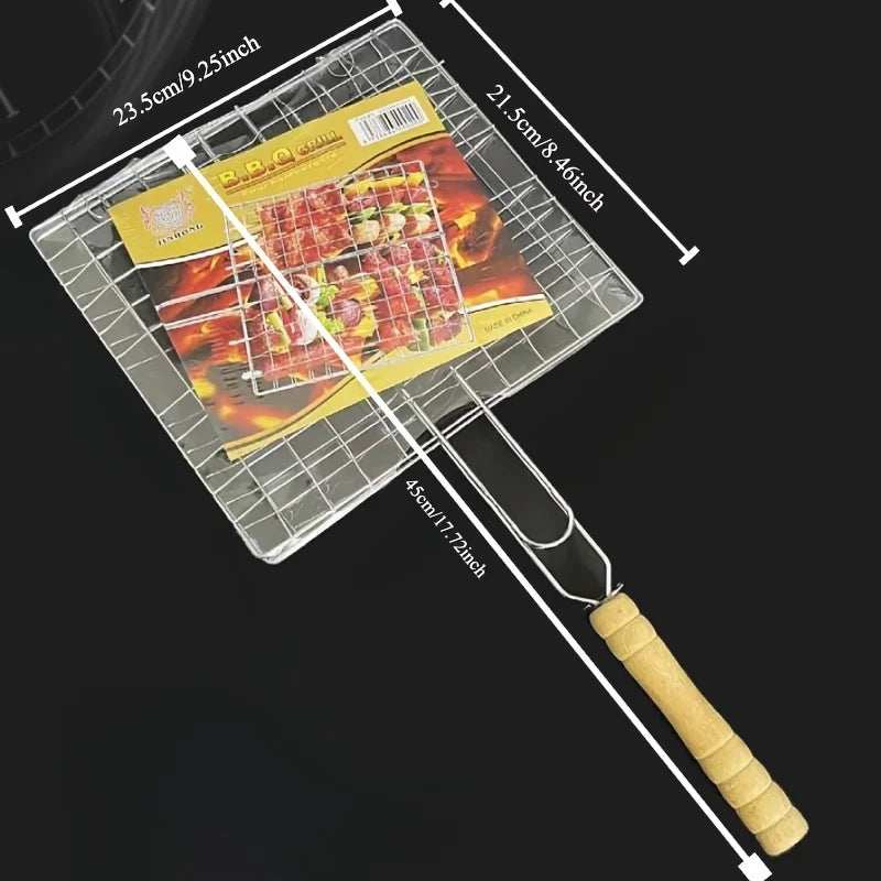 Collapsible Non-Stick Grill Basket for Meat, Fish & Vegetables