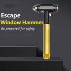 All-Metal Car Safety Hammer with Seat Belt Cutter, 5.9 x 1.8 x 1 in