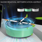 Cigarette Smoke-Filtering Ashtray with Quiet Fan, ABS and Metal, Indoor Use