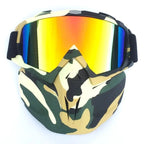 2-in-1 Ski Goggles and Mask with TPU Frame, PC Lens and Adjustable Strap