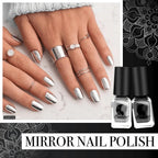 Mirror-Finish Metallic Nail Polish for Chrome-Shine Nail Art