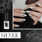 Mirror-Finish Metallic Nail Polish for Chrome-Shine Nail Art