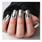 Mirror-Finish Metallic Nail Polish for Chrome-Shine Nail Art