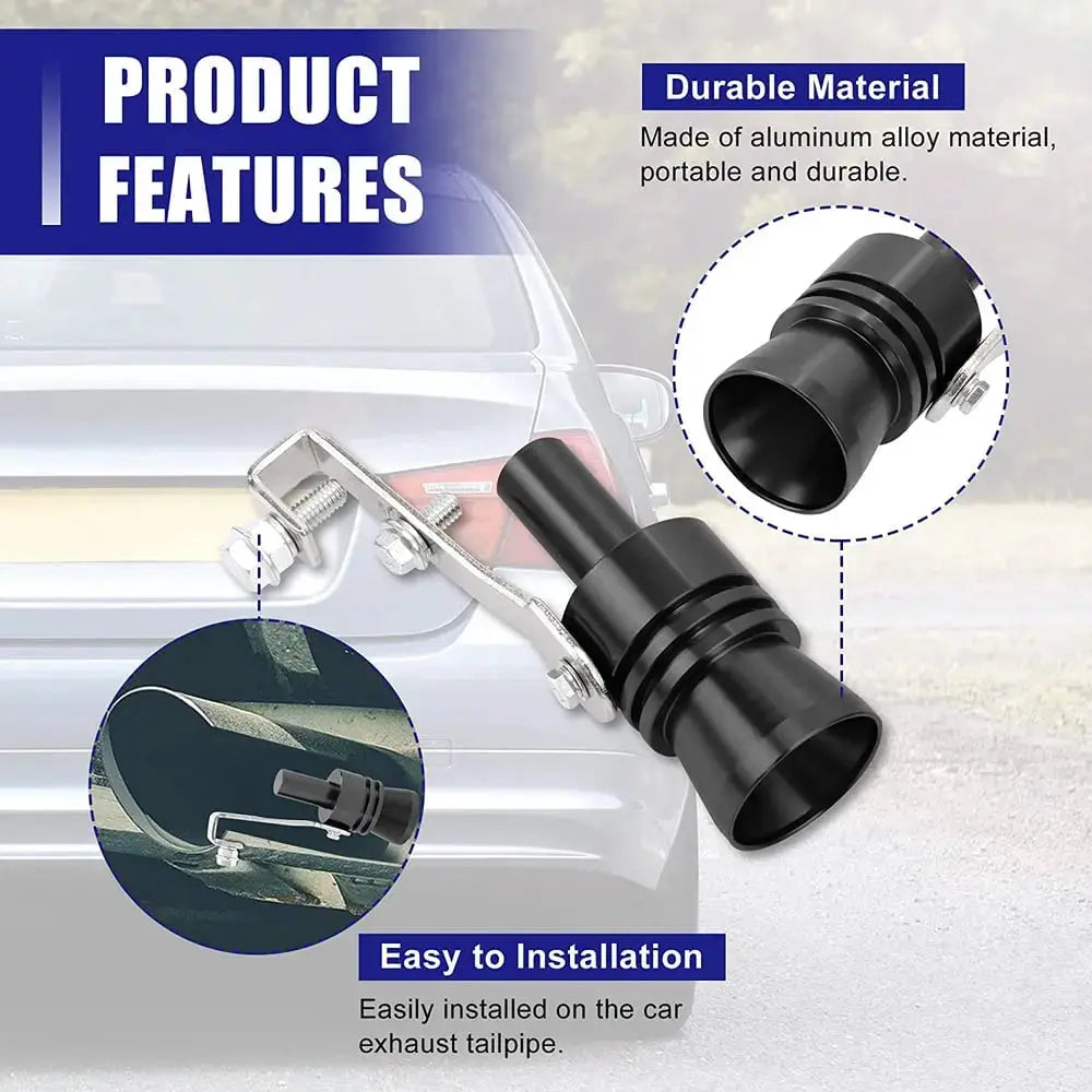 Vehicle Exhaust Resonator for Cars and Motorcycles, 2.5 x 10.7cm