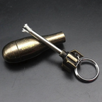 Flint Fire Starter Keychain with Bottle Opener, Alloy Casing, 7 cm