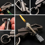 Flint Fire Starter Keychain with Bottle Opener, Alloy Casing, 7 cm
