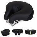 Noseless Mountain Bike Saddle with Thick Soft Padding, 20 x 18cm, Black