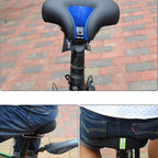 Noseless Mountain Bike Saddle with Thick Soft Padding, Blue