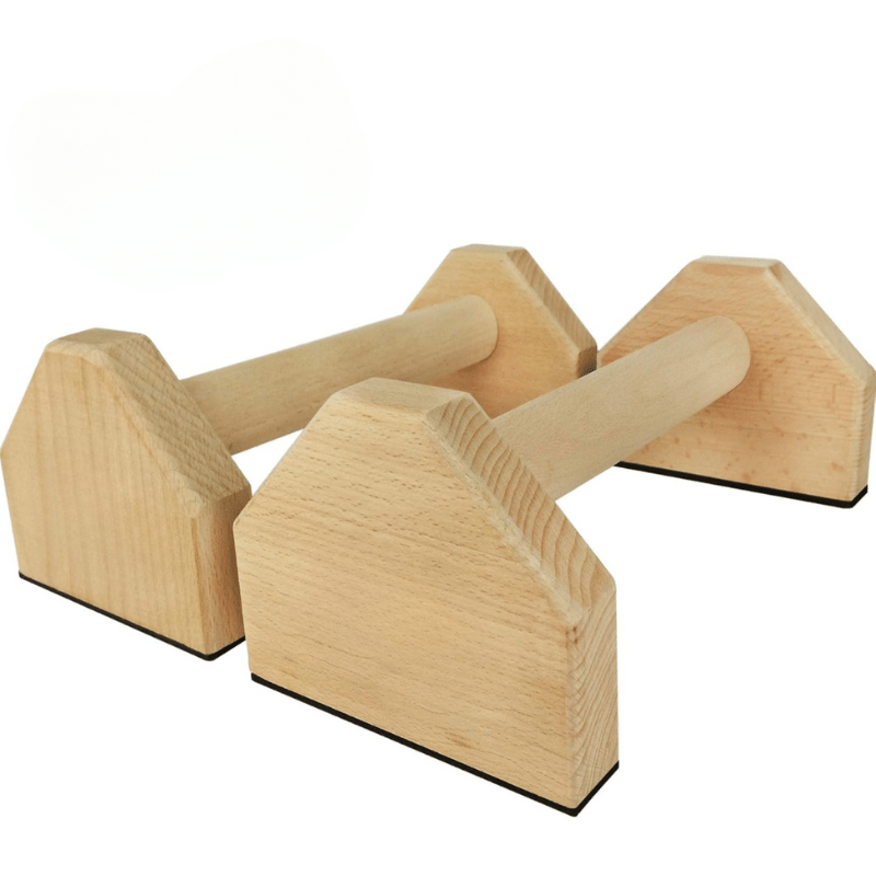 Wooden Push-Up Bars for Calisthenics Training, 9.8–19.7 in