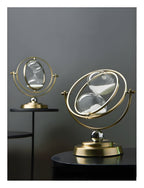 Brass and Glass Hourglass Timer, 24 cm × 22 cm, 30 or 60 Minutes