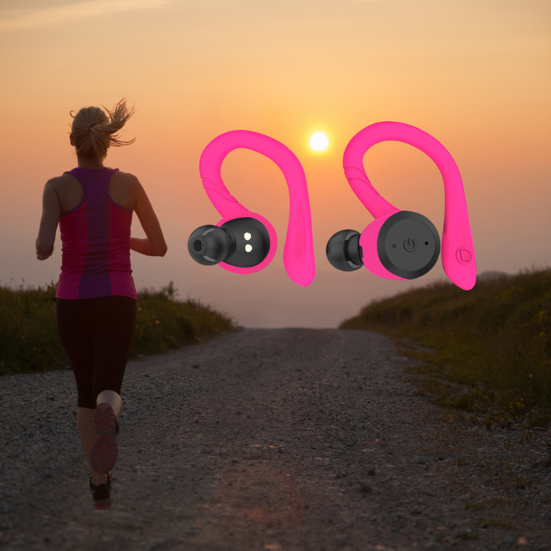 Waterproof Wireless Sport Earbuds, Bluetooth 5.0, IPX7, 20-Hour Playtime