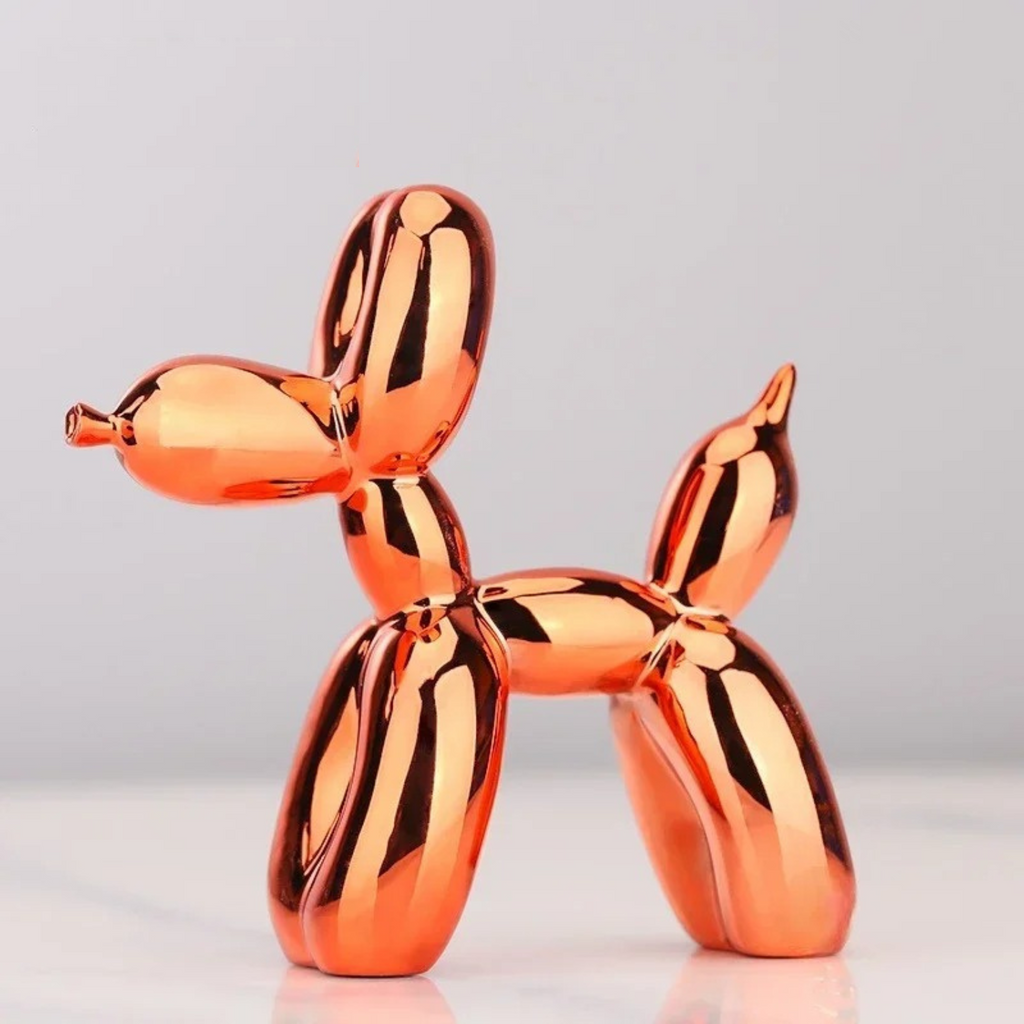 Resin Balloon Dog Sculpture, 4 x 4 x 1.5 Inches