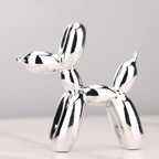 Resin Balloon Dog Sculpture, 4 x 4 x 1.5 Inches
