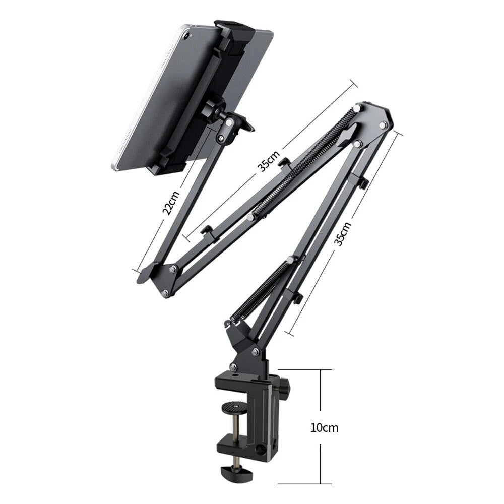 360° Rotatable Tablet Stand with Adjustable Aluminum Alloy Arm