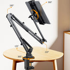360° Rotatable Tablet Stand with Adjustable Aluminum Alloy Arm