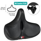 Extra Wide Breathable Ergonomic Bicycle Saddle, 8.5 x 11 in or 10.2 x 12.8 in