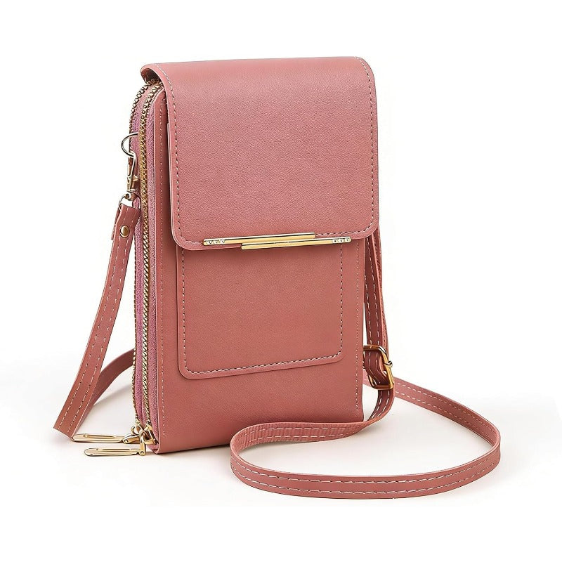 RFID-Blocking Crossbody Phone Wallet Bag for Phones Up to 6.7 in