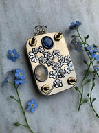Mini Flower Press, 35 × 50 mm, Silver Sheet and Brass Details