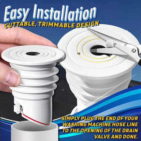 ABS and Silicone Backflow Prevention Drain Valve for Laundry Sinks, 1.8–3.5 cm, view 3