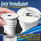 ABS and Silicone Backflow Prevention Drain Valve for Laundry Sinks, 1.8–3.5 cm, view 3