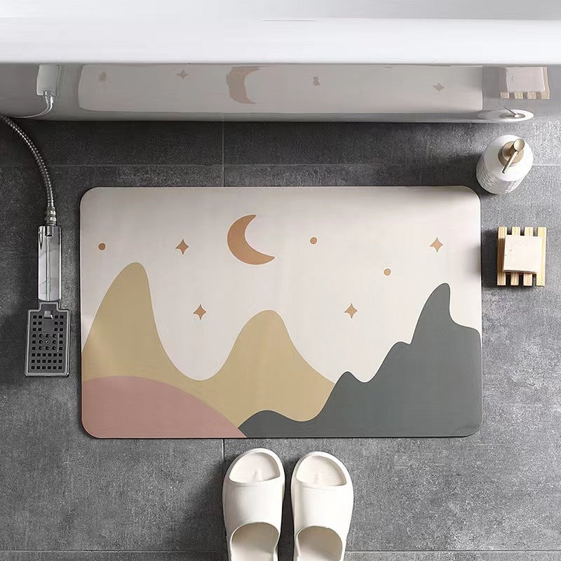 Abstract Landscape Bath Mat | Thrascher