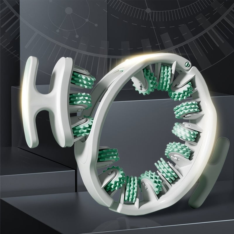 Manual Massage Roller with 360° Rollers, Adjustable Opening and Removable Handle