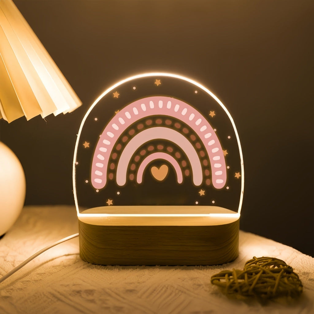 Acrylic LED Rainbow Flower Night Lamp | Thrascher