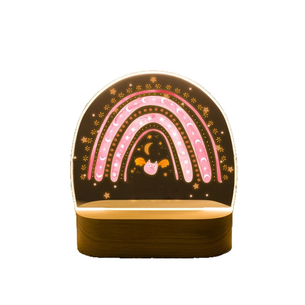 Acrylic LED Rainbow Flower Night Lamp | Thrascher