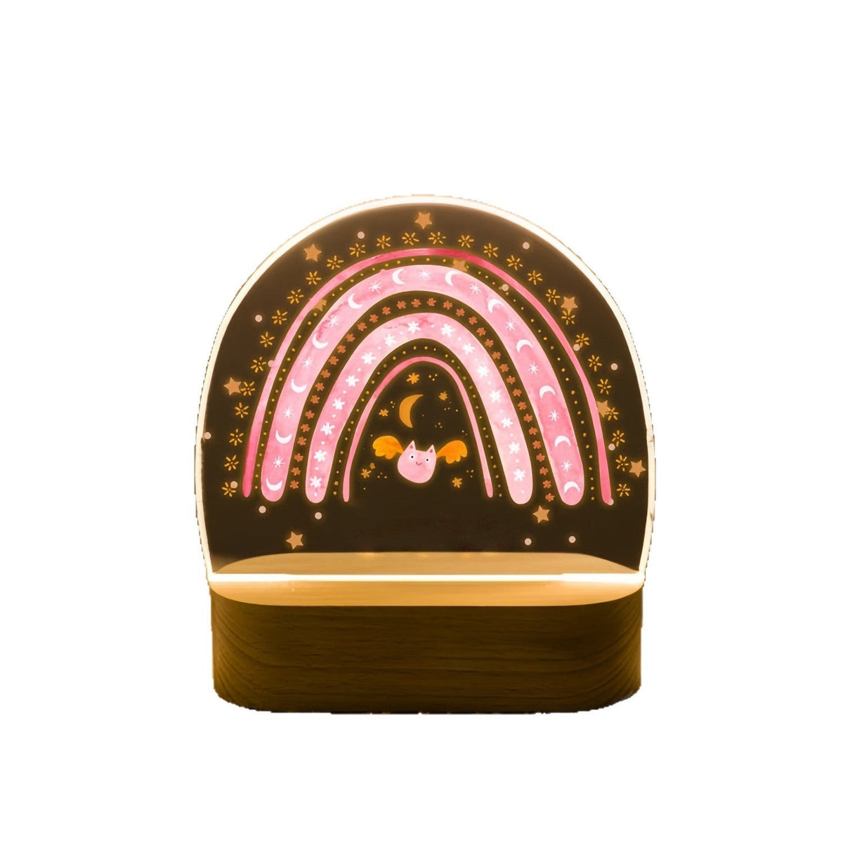 Acrylic LED Rainbow Flower Night Lamp | Thrascher