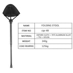 Adjustable Folding Camping Stool, 7075 Aluminum Alloy Frame, view 7