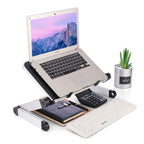Adjustable Laptop Stand with Mouse Pad for Couch, Bed & Desk
