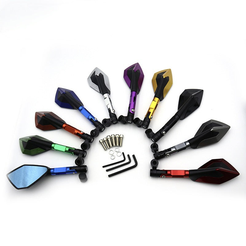 Adjustable Motorcycle Racing Mirrors with Rotating Joints, Aluminum, view 4
