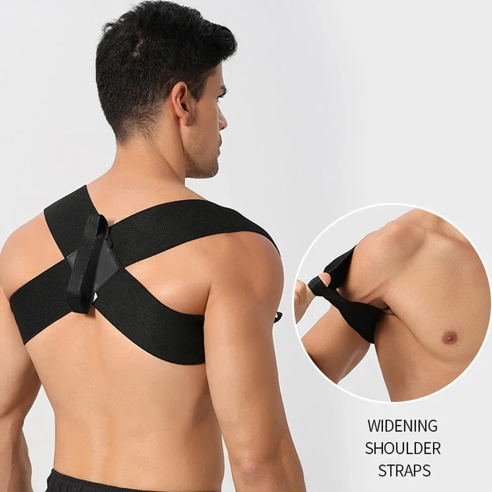 Adjustable Nylon and Neoprene Upper Back and Shoulder Posture Corrector, view 2