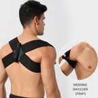 Adjustable Nylon and Neoprene Upper Back and Shoulder Posture Corrector, view 2