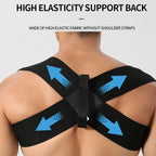 Adjustable Nylon and Neoprene Upper Back and Shoulder Posture Corrector, view 4